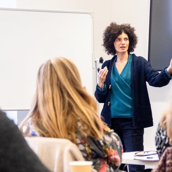 Dr Emanuela Maggioni pitching at a University of Sussex Business Angels event